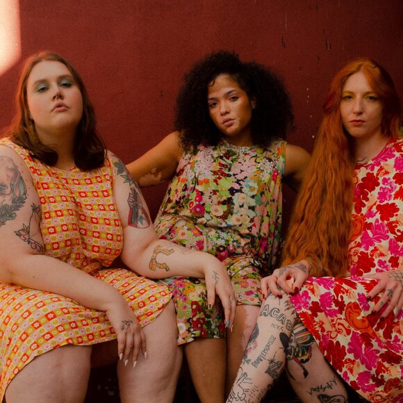 Dress and Bike Shorts Set - Floral Gingham Size 10/12 (Large) Tamara Malas - Picture 4 of 10